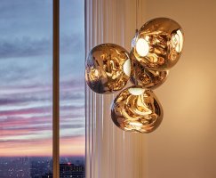 TOM DIXON MELT LED CHANDELIER GOLD SMALL MEC01GO-CEUM4