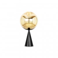 TOM DIXON MIRROR BALL FAT TABLE GOLD LED MBB25G-TUN01M1