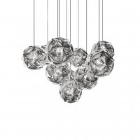 TOM DIXON PUFF PENDANT SYSTEM MEGA STAINLESS STEEL LED PULMS01SS-PEUM4